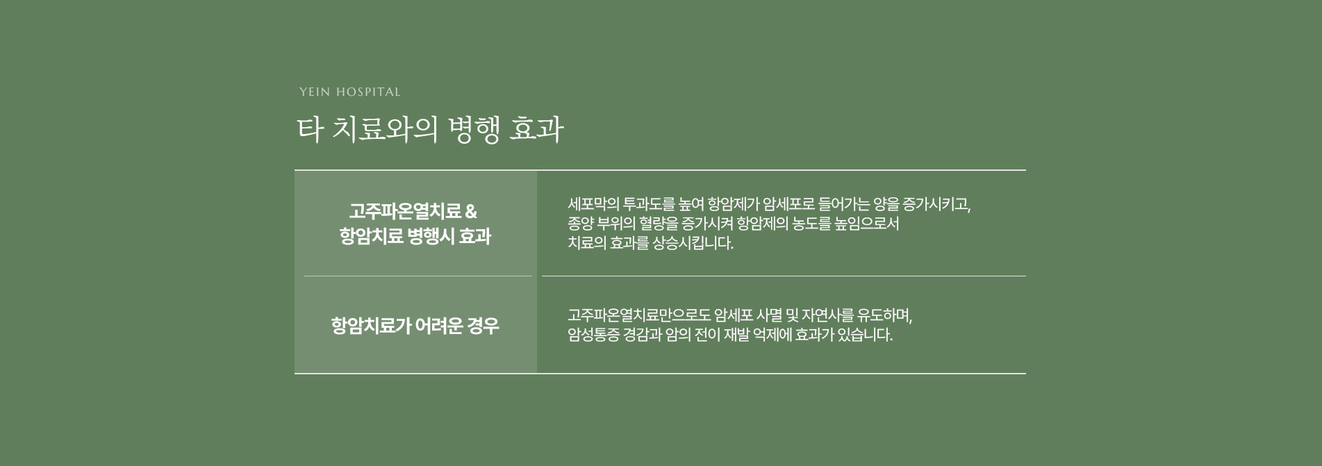 통합암치료 병행효과
